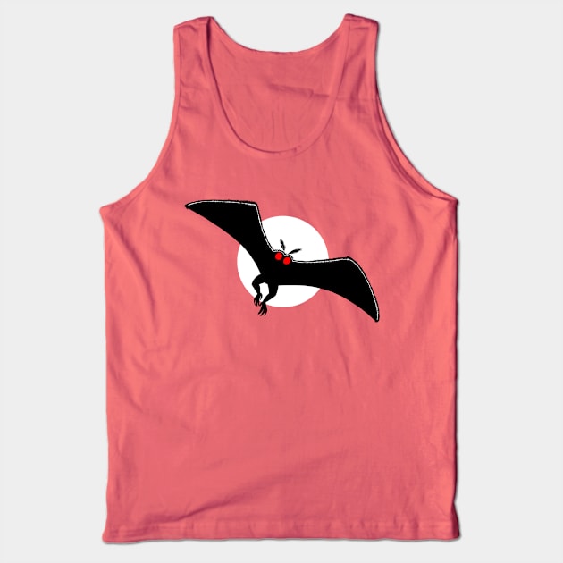 Moonlight Mothman Tank Top by odditystew